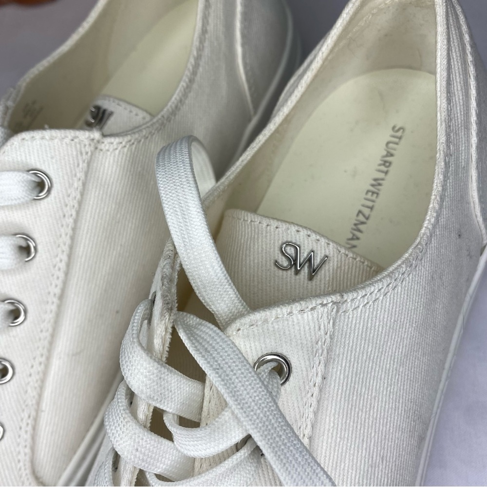 Stuart Weitzman Sammy Platform Canvas Low Top
Sneakers Size 9.5 - Picture 9 of 16